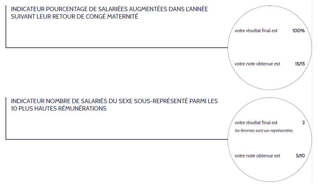 Index égalité professionnelle Femmes-Hommes 2020 - Excen Gardanne